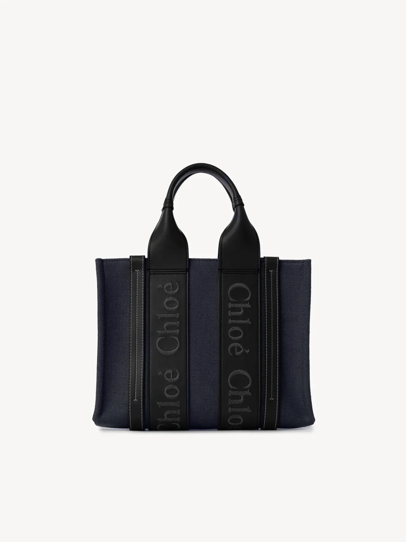 Sacs Cabas-Chloé Petit Sac Cabas Woody A Bandoulière Deep Denim