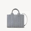 Sacs Cabas-Chloé Petit Sac Cabas Woody A Bandoulière Storm Blue