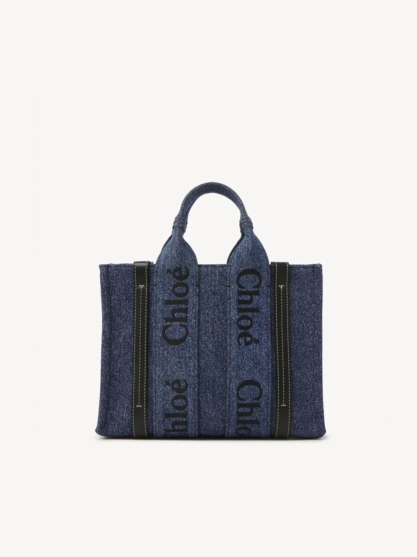 Sacs Cabas-Chloé Petit Sac Cabas Woody A Bandoulière Denim