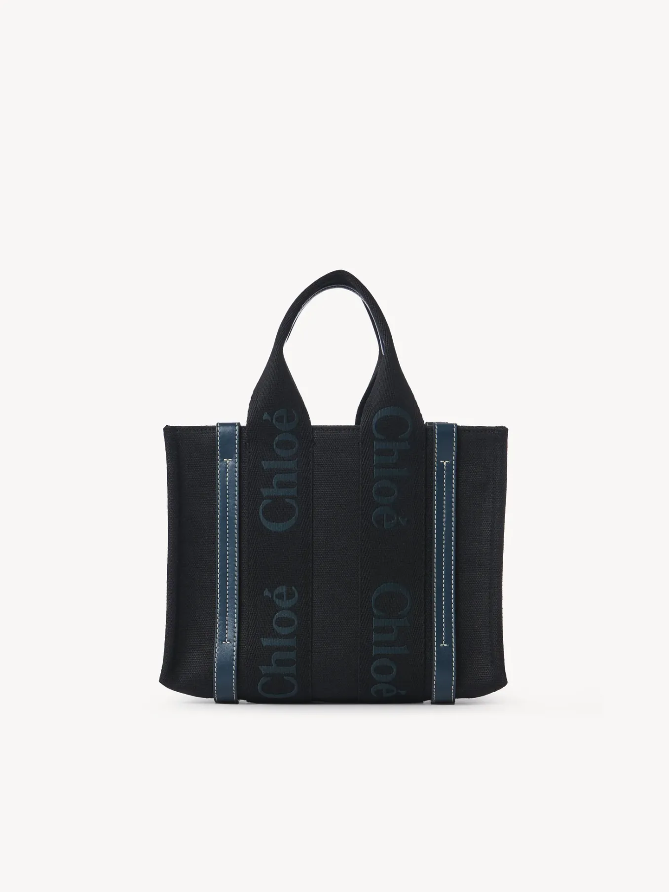 Sacs Cabas-Chloé Petit Sac Cabas Woody A Bandoulière Black - Green 1