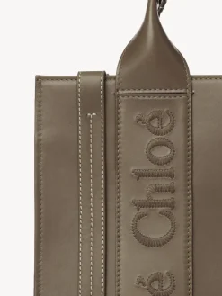 Sacs Cabas-Chloé Petit Sac Cabas Woody A Bandoulière Army Green