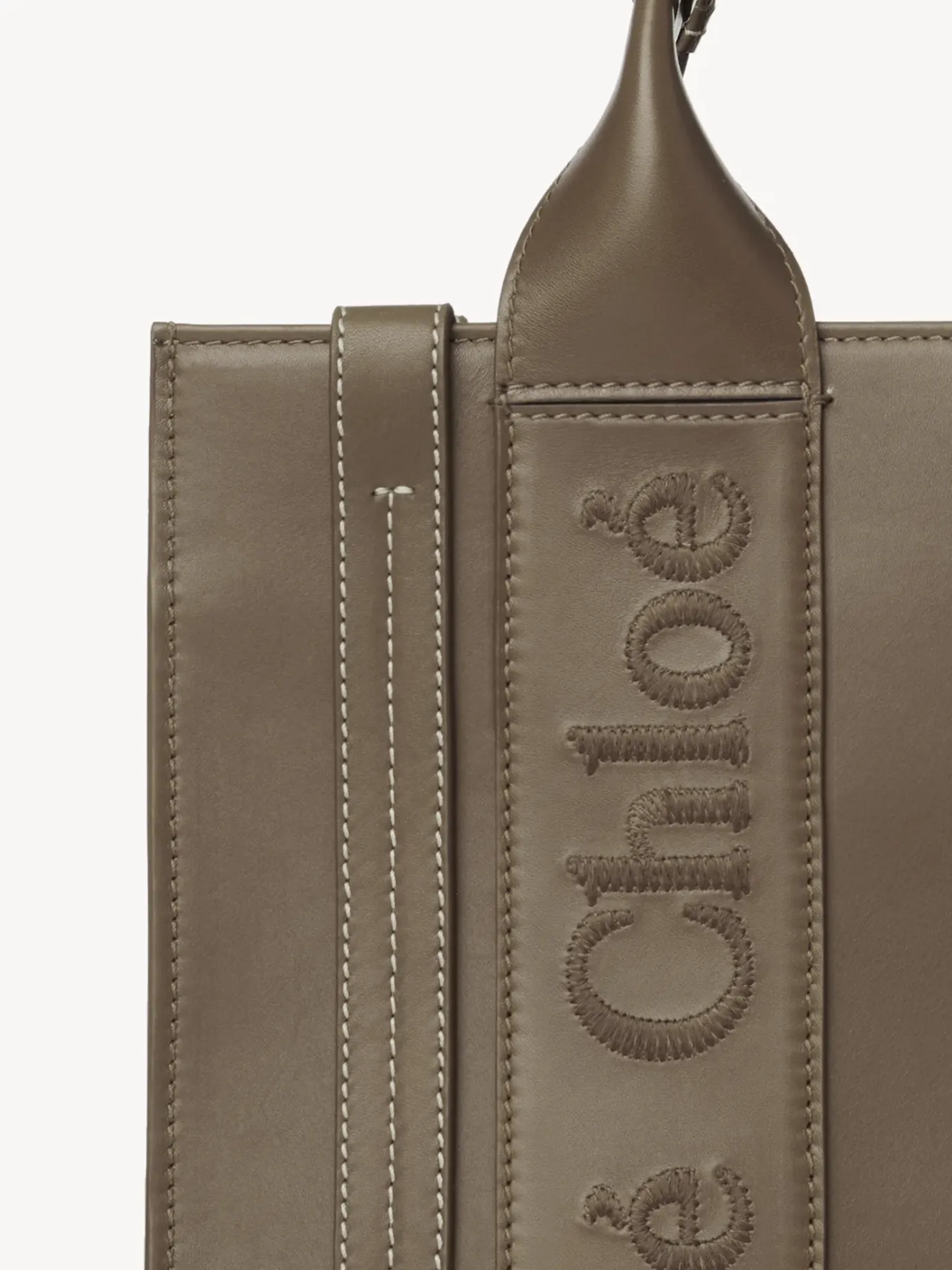 Sacs Cabas-Chloé Petit Sac Cabas Woody A Bandoulière Army Green