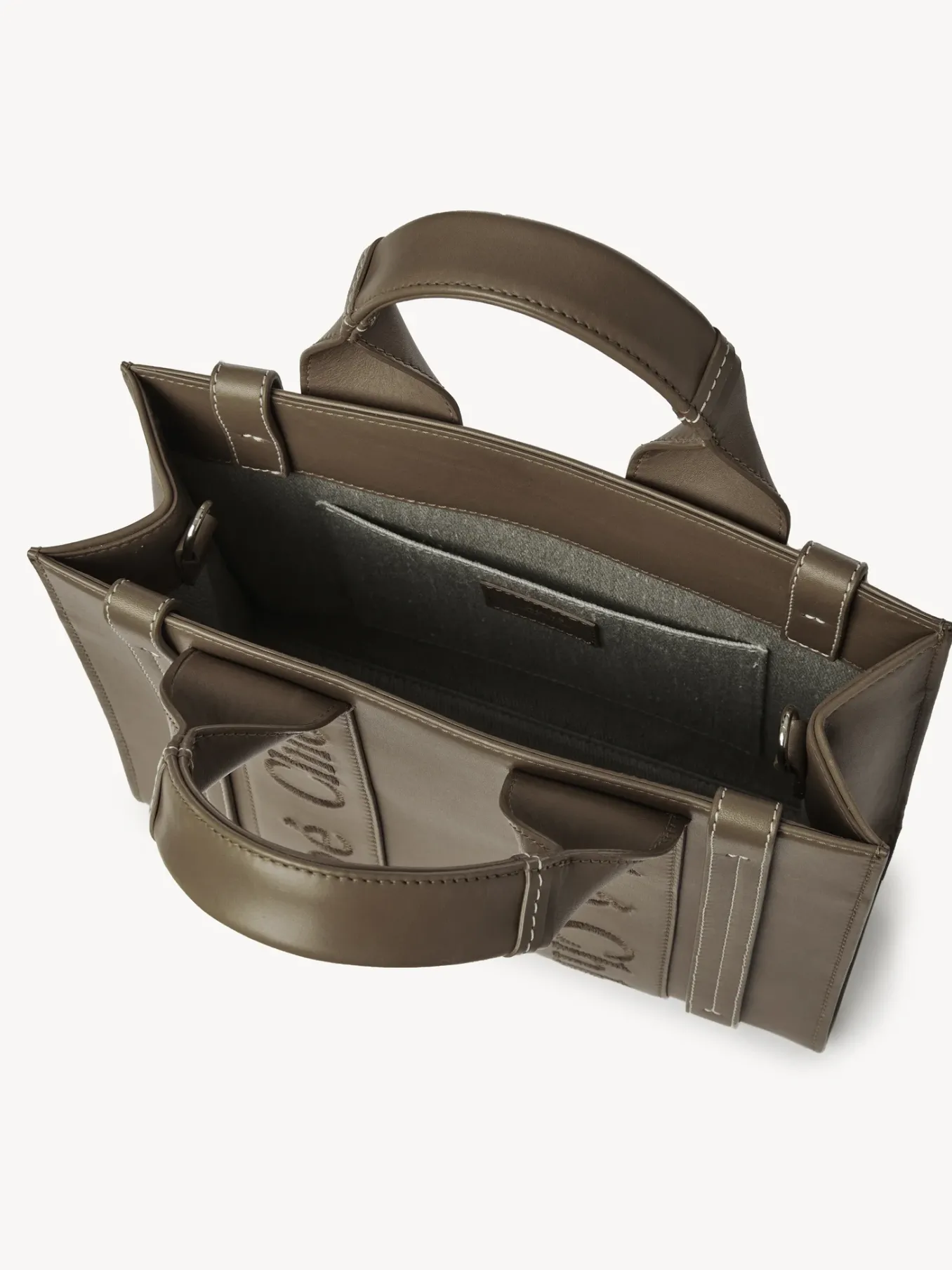 Sacs Cabas-Chloé Petit Sac Cabas Woody A Bandoulière Army Green