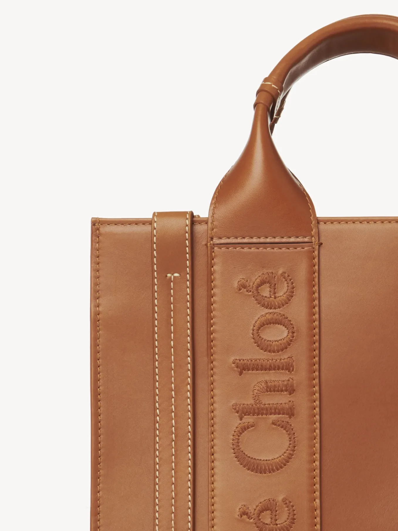 Sacs Cabas-Chloé Petit Sac Cabas Woody A Bandoulière Caramel