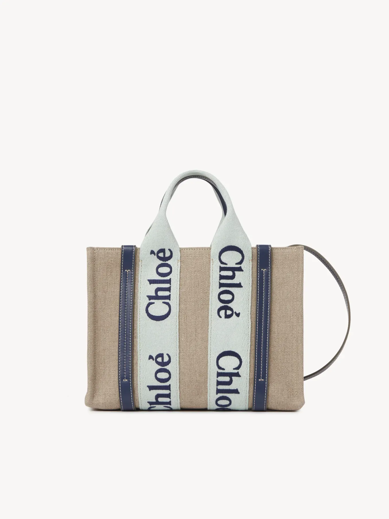 Sacs Cabas-Chloé Petit Sac Cabas Woody A Bandoulière Green - Blue 1