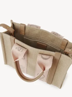 Sacs Cabas-Chloé Petit Sac Cabas Woody A Bandoulière Blushy Beige