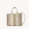 Sacs Cabas-Chloé Petit Sac Cabas Woody A Bandoulière Wild Grey