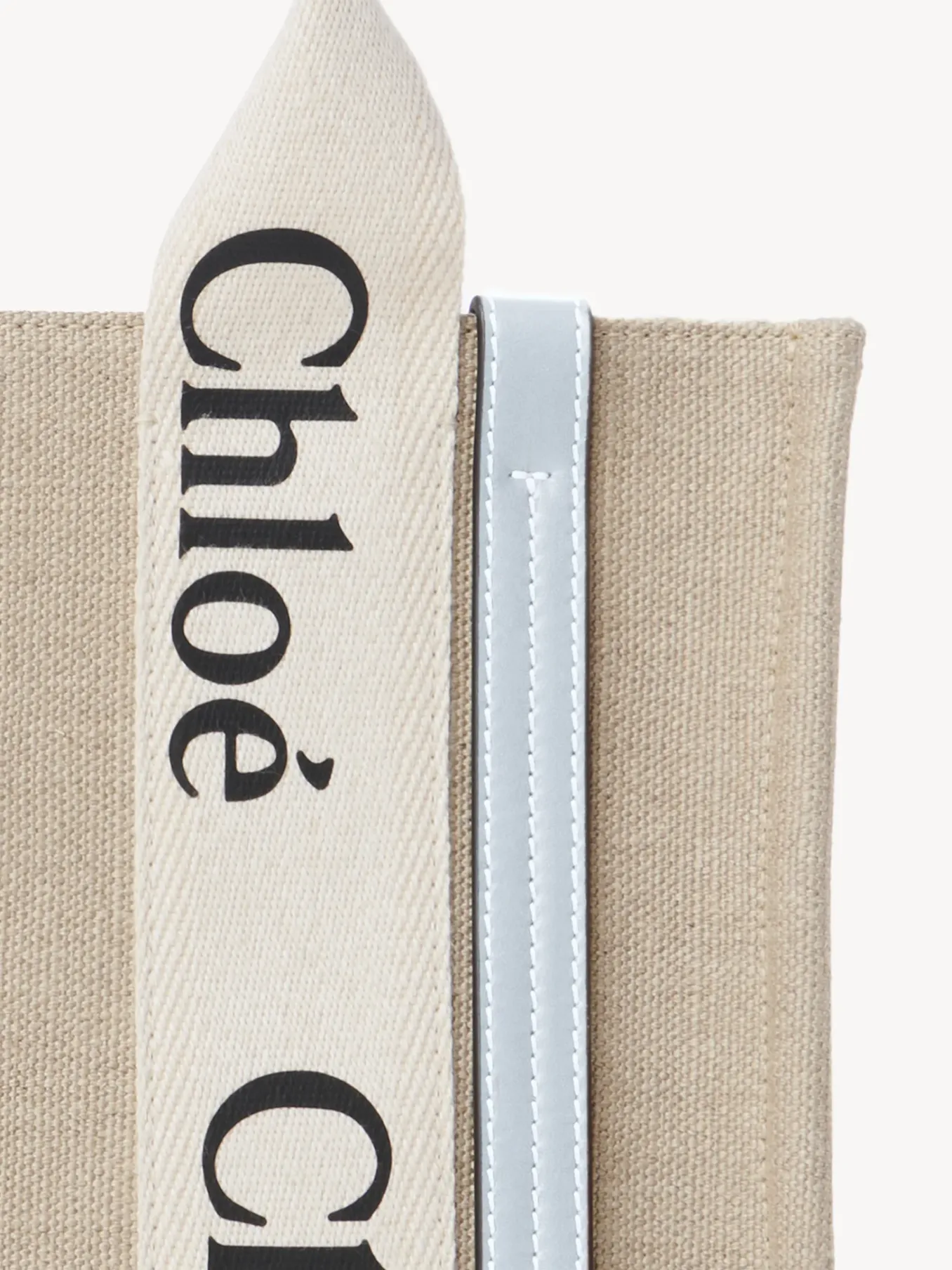 Sacs À Bandoulière-Chloé Petit Sac Cabas Woody A Bandoulière White - Blue 2