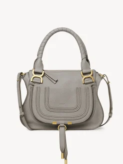 Sacs À Bandoulière-Chloé Petit Sac Double Porte Marcie Cashmere Grey