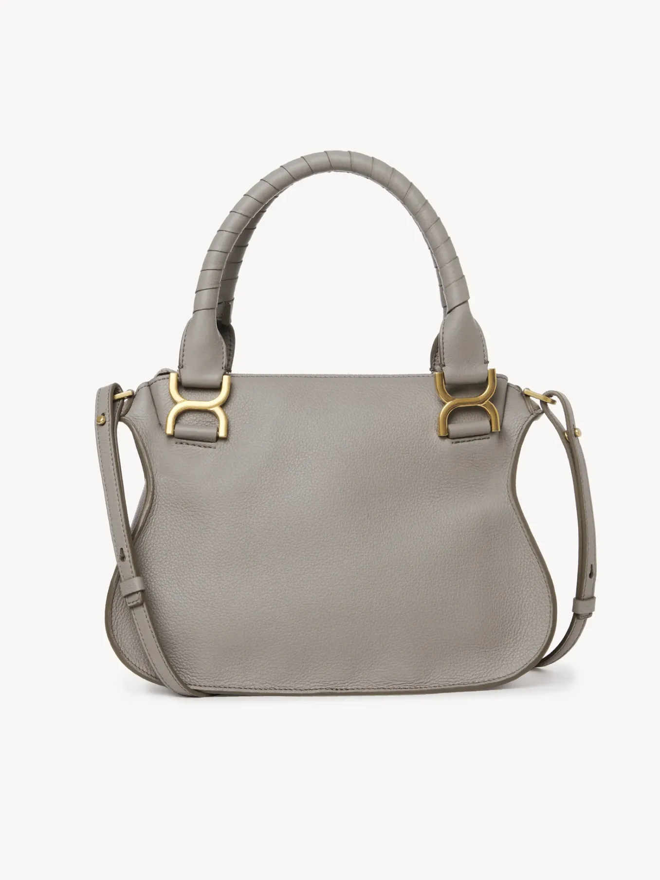Sacs À Bandoulière-Chloé Petit Sac Double Porte Marcie Cashmere Grey