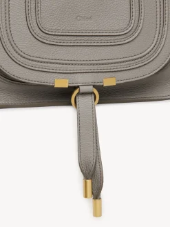 Sacs À Bandoulière-Chloé Petit Sac Double Porte Marcie Cashmere Grey