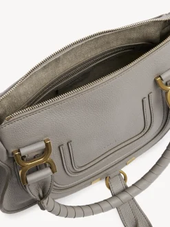 Sacs À Bandoulière-Chloé Petit Sac Double Porte Marcie Cashmere Grey