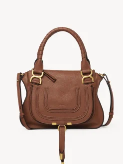 Sacs À Bandoulière-Chloé Petit Sac Double Porte Marcie Tan