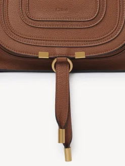 Sacs À Bandoulière-Chloé Petit Sac Double Porte Marcie Tan