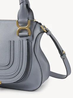 Sacs À Bandoulière-Chloé Petit Sac Double Porte Marcie Storm Blue