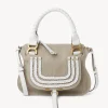 Sacs À Bandoulière-Chloé Petit Sac Double Porte Marcie Blanc
