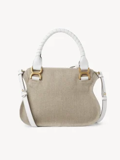 Sacs À Bandoulière-Chloé Petit Sac Double Porte Marcie Blanc