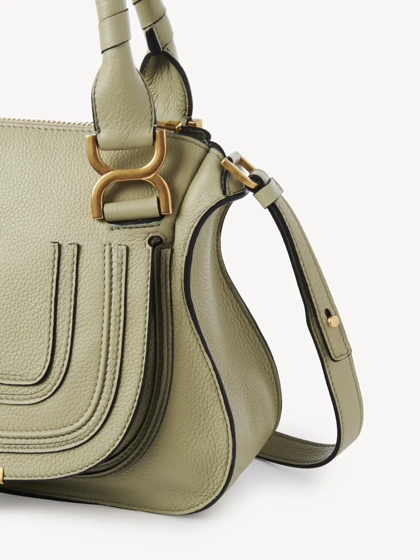 Sacs À Bandoulière-Chloé Petit Sac Double Porte Marcie Faded Green