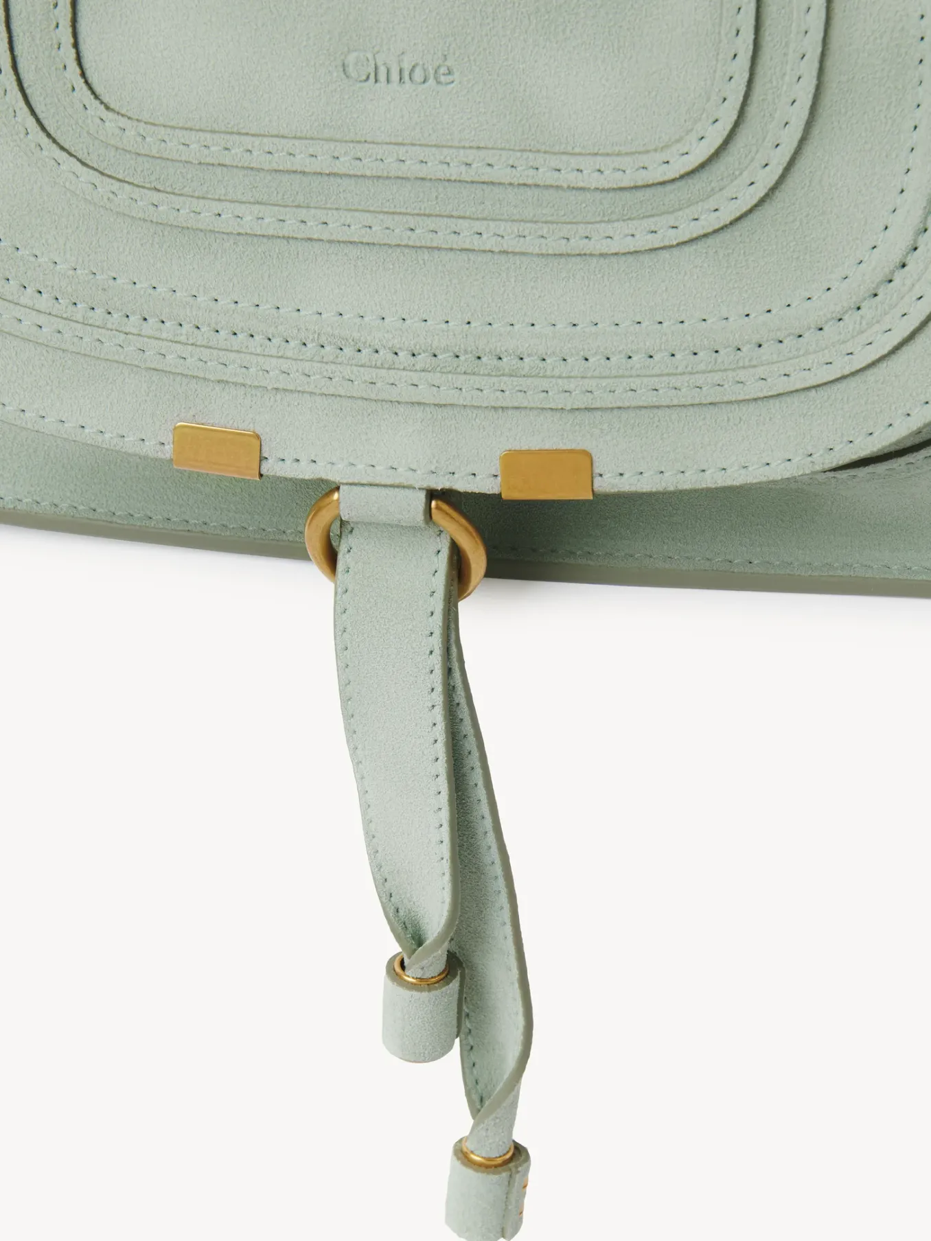 Sacs À Bandoulière-Chloé Petit Sac Double Porte Marcie Airy Green