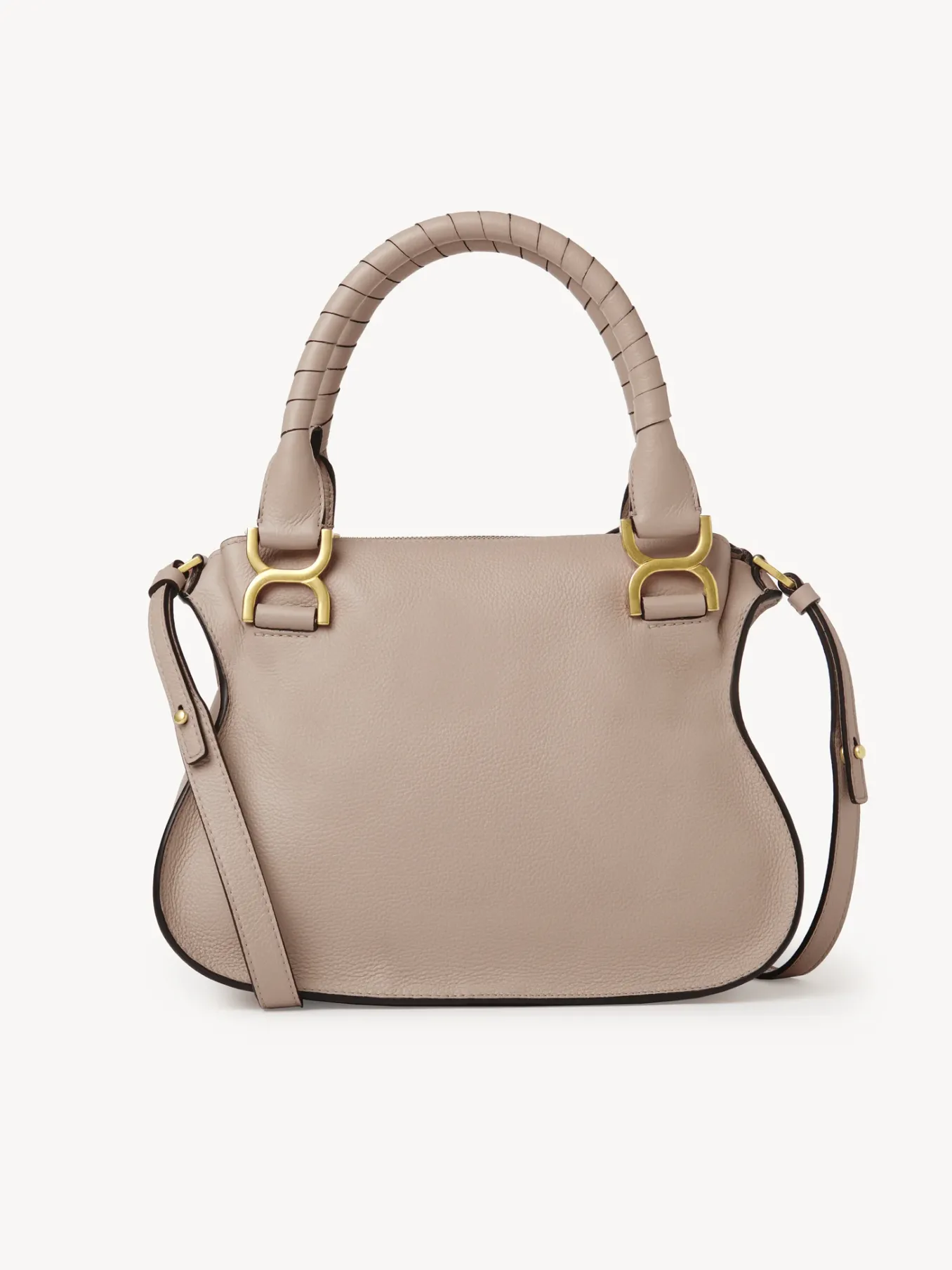 Sacs À Bandoulière-Chloé Petit Sac Double Porte Marcie Nomad Beige
