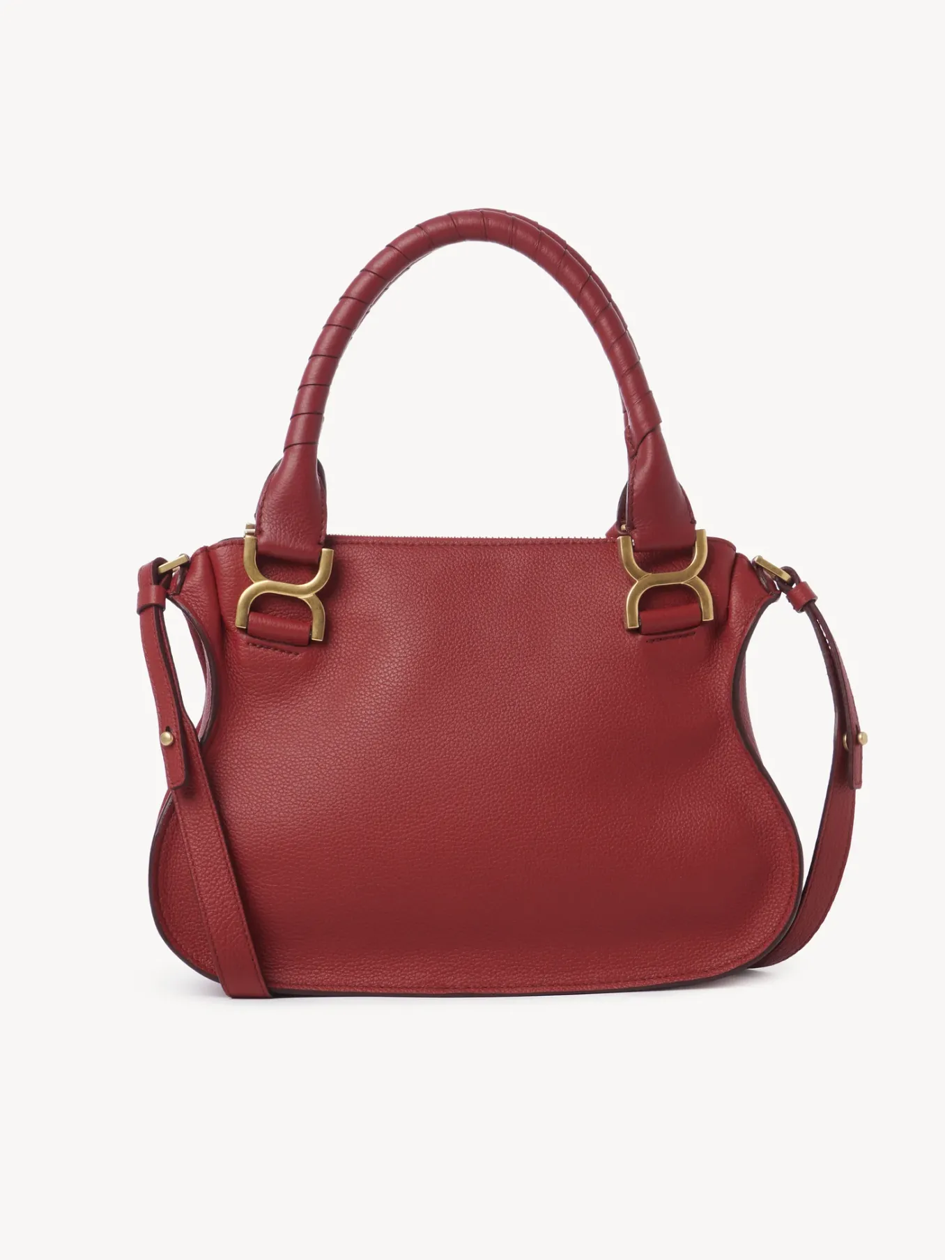 Sacs À Bandoulière-Chloé Petit Sac Double Porte Marcie Reddish Pink