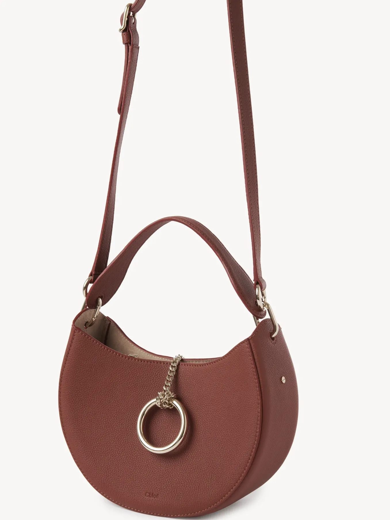 Sacs À Bandoulière-Chloé Petit Sac Hobo Arlene Sepia Brown