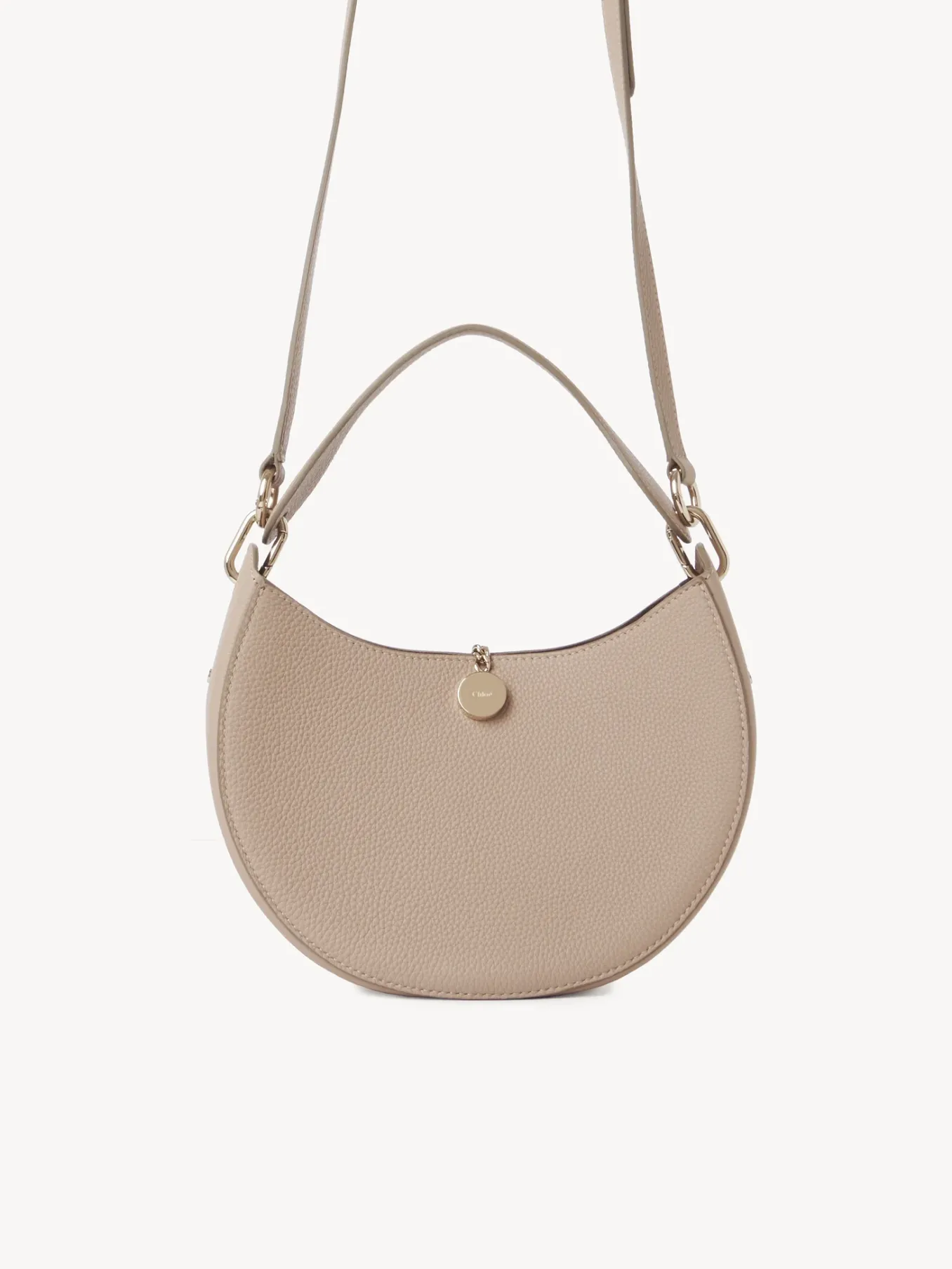 Sacs À Bandoulière-Chloé Petit Sac Hobo Arlene Nomad Beige