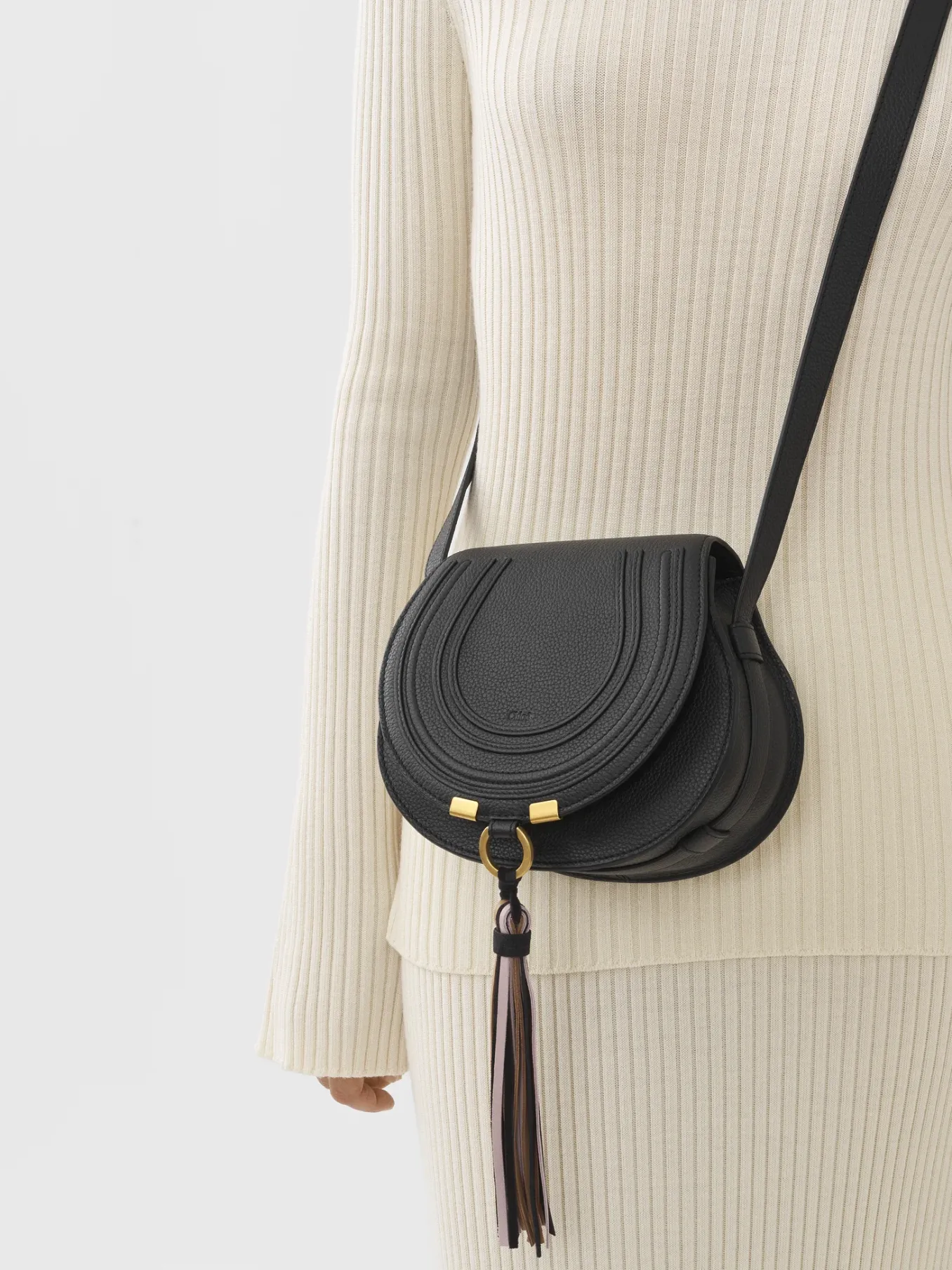 Sacs À Bandoulière-Chloé Petit Sac Porte Épaule Marcie Noir