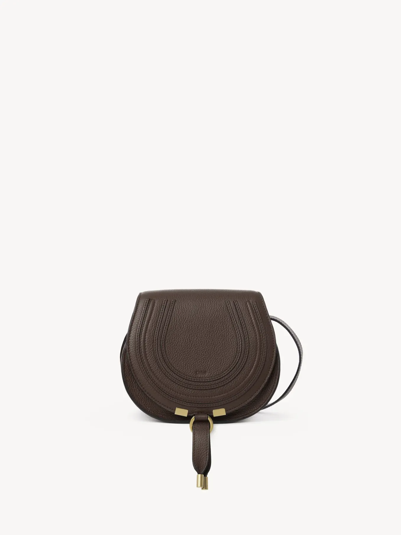 Sacs À Bandoulière-Chloé Petit Sac Porte Épaule Marcie Bold Brown