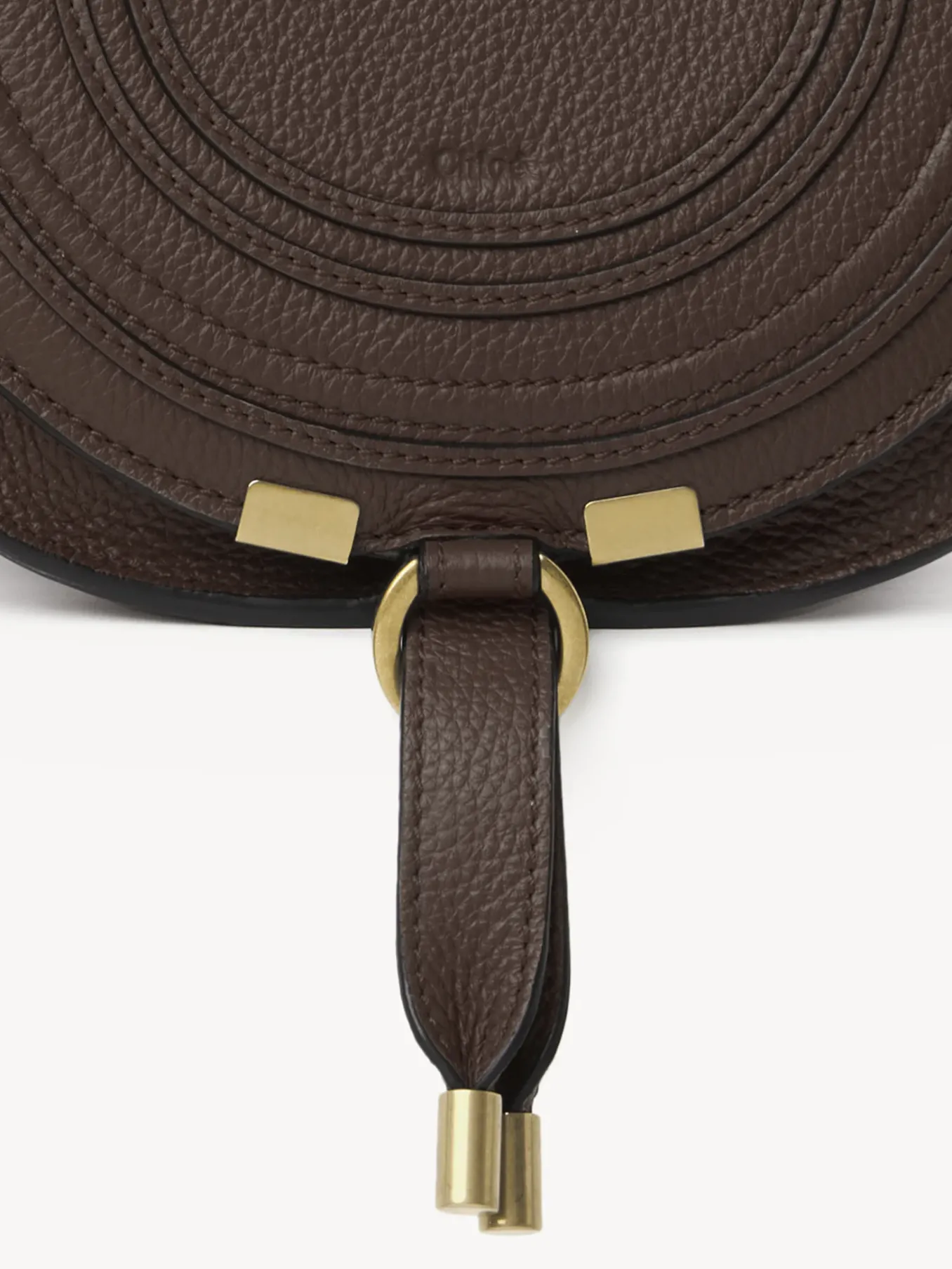 Sacs À Bandoulière-Chloé Petit Sac Porte Épaule Marcie Bold Brown