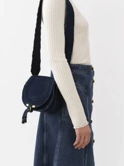 Sacs À Bandoulière-Chloé Petit Sac Porte Épaule Marcie Denim