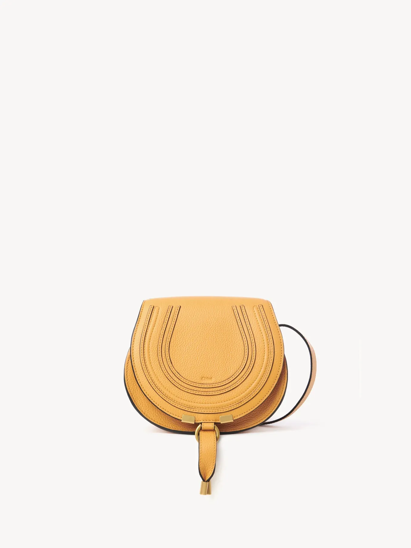 Sacs À Bandoulière-Chloé Petit Sac Porte Épaule Marcie Tan Apricot