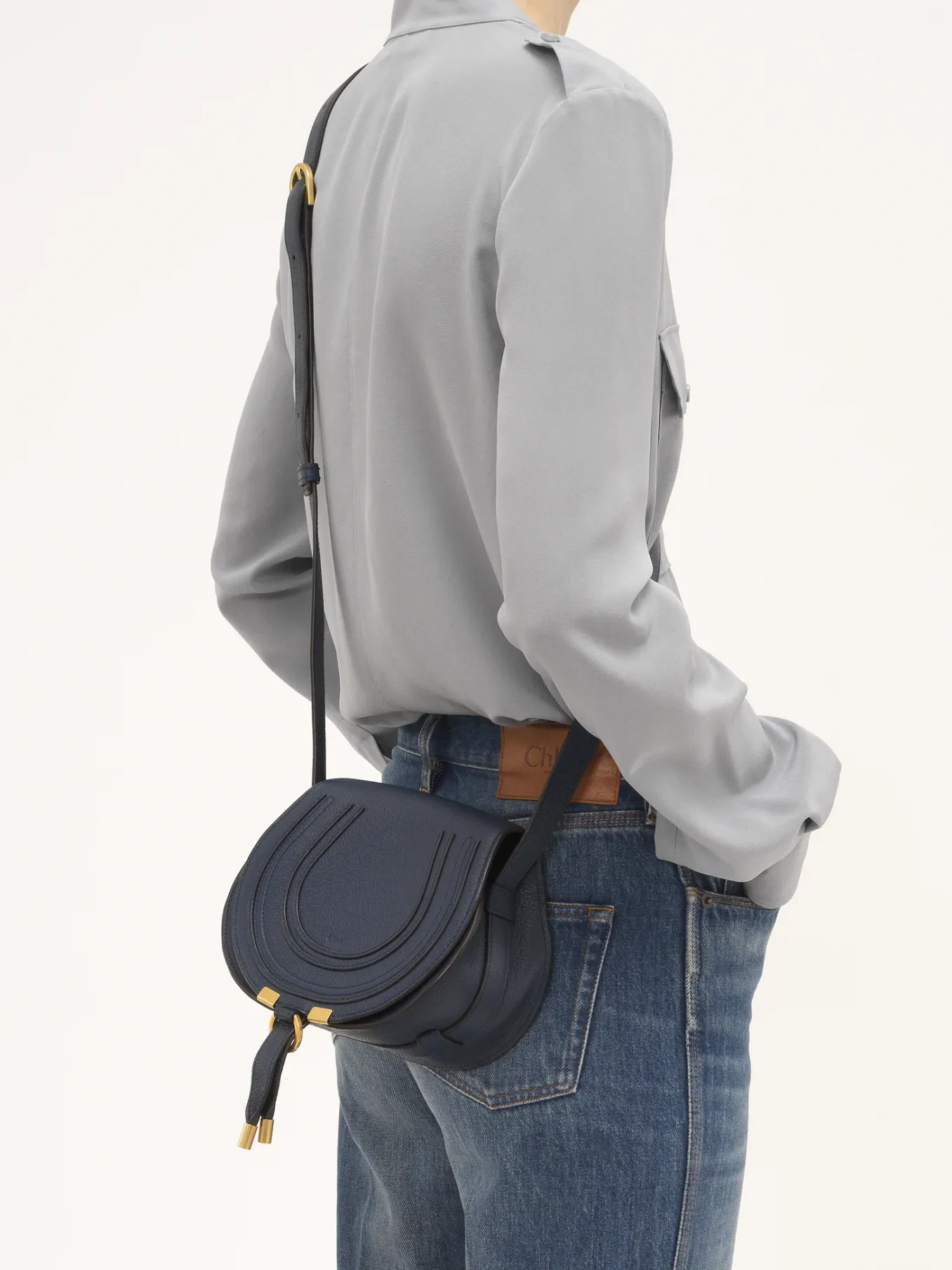 Sacs À Bandoulière-Chloé Petit Sac Porte Épaule Marcie Navy