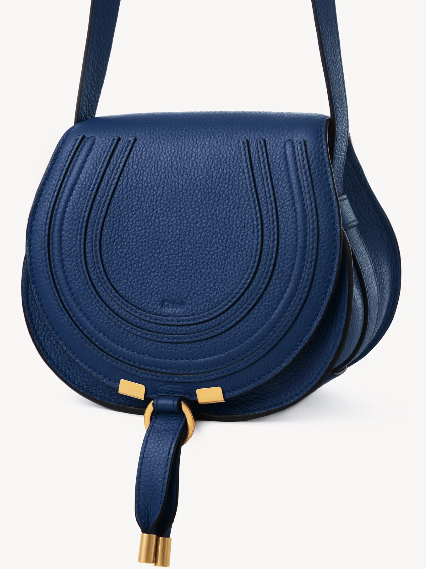 Sacs À Bandoulière-Chloé Petit Sac Porte Épaule Marcie Deep Denim