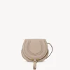Sacs À Bandoulière-Chloé Petit Sac Porte Épaule Marcie Nomad Beige