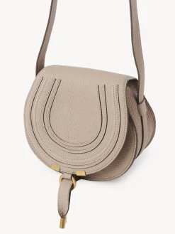 Sacs À Bandoulière-Chloé Petit Sac Porte Épaule Marcie Nomad Beige