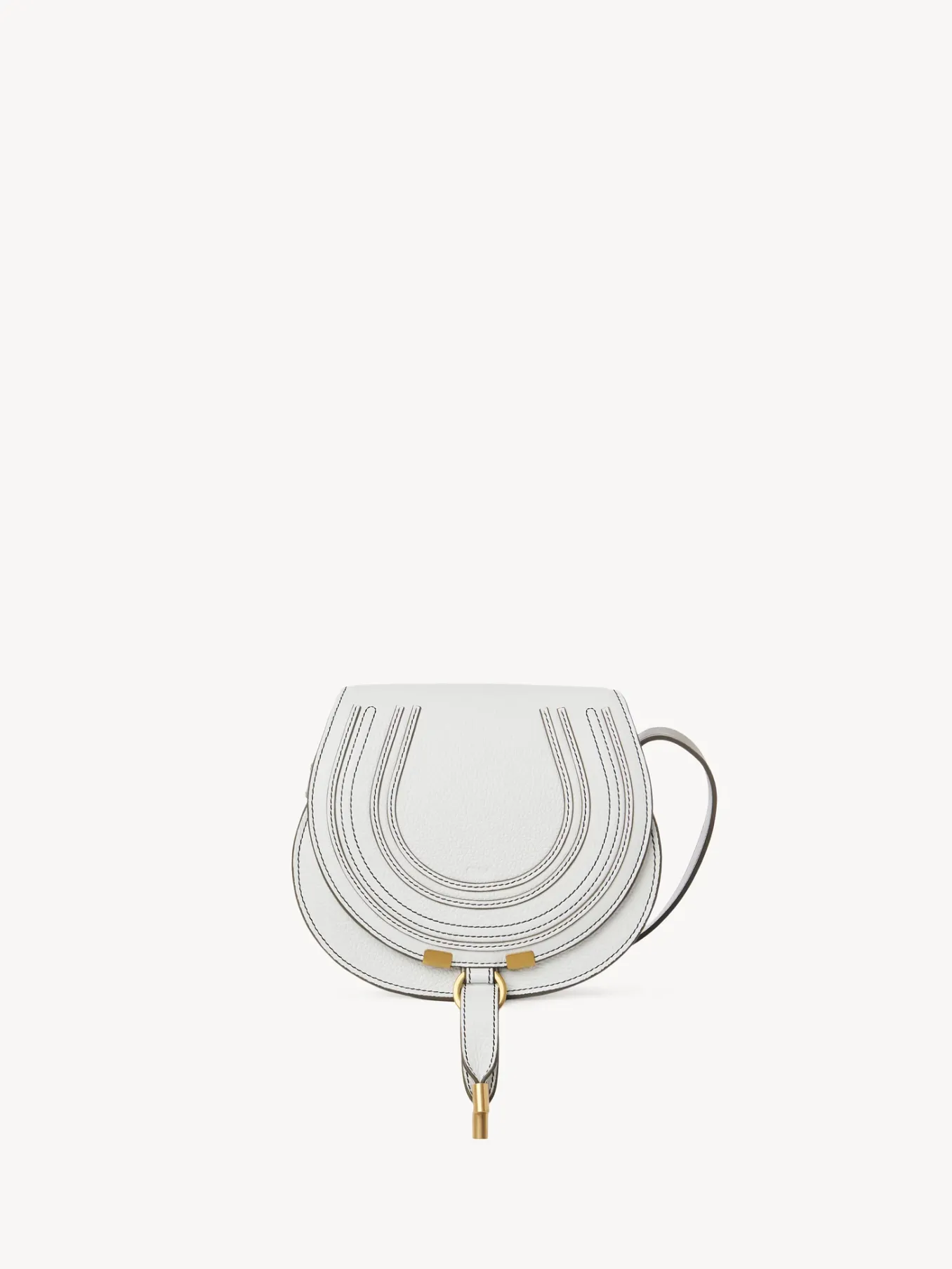 Sacs À Bandoulière-Chloé Petit Sac Porte Épaule Marcie Crystal White