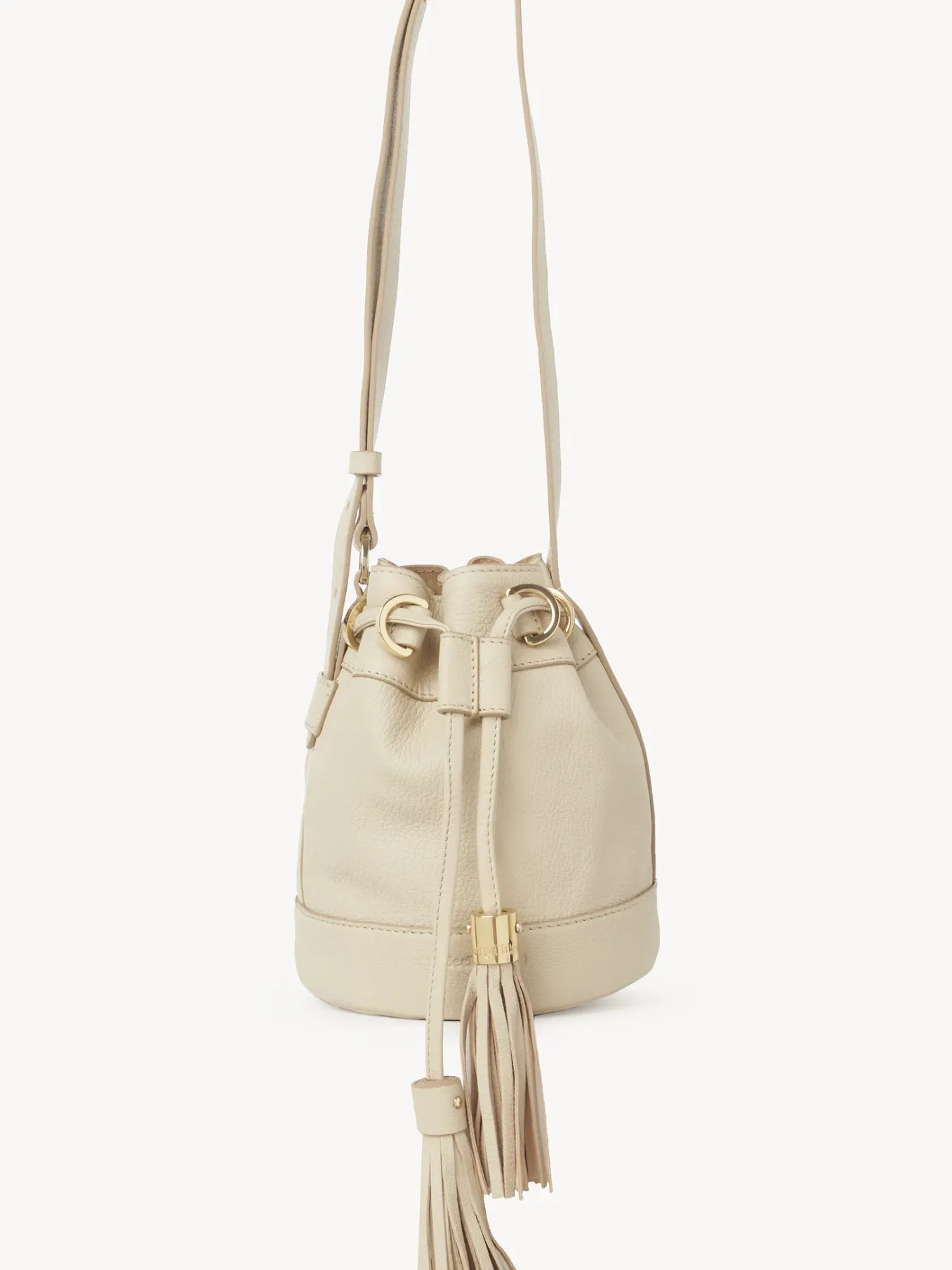 Sacs Porté Épaule-Chloé Petit Sac Seau Vicki Cement Beige