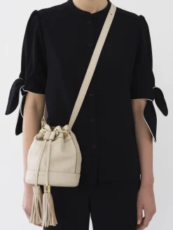 Sacs Porté Épaule-Chloé Petit Sac Seau Vicki Cement Beige