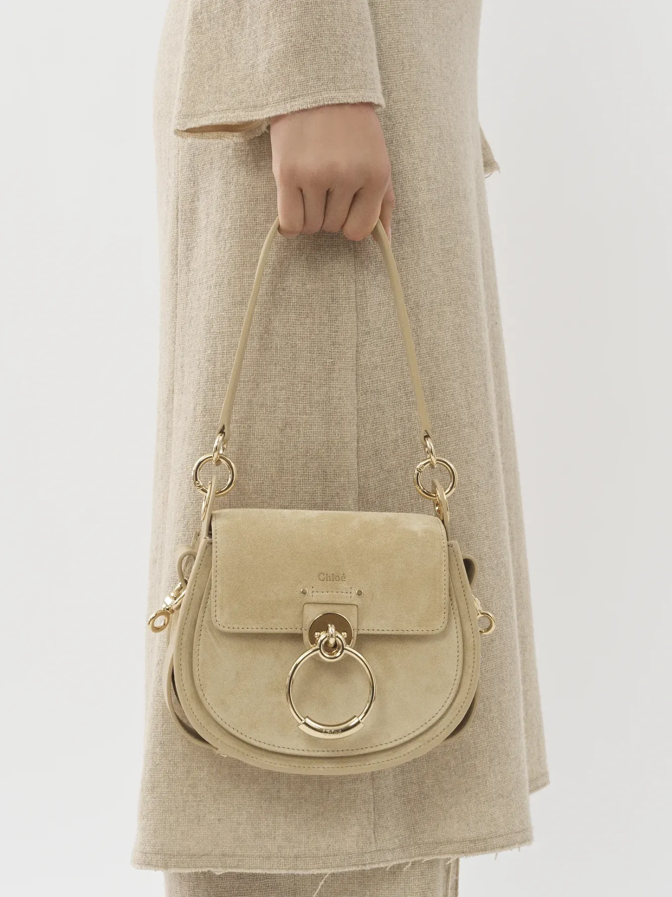 Sacs À Bandoulière-Chloé Petit Sac Tess Root Beige