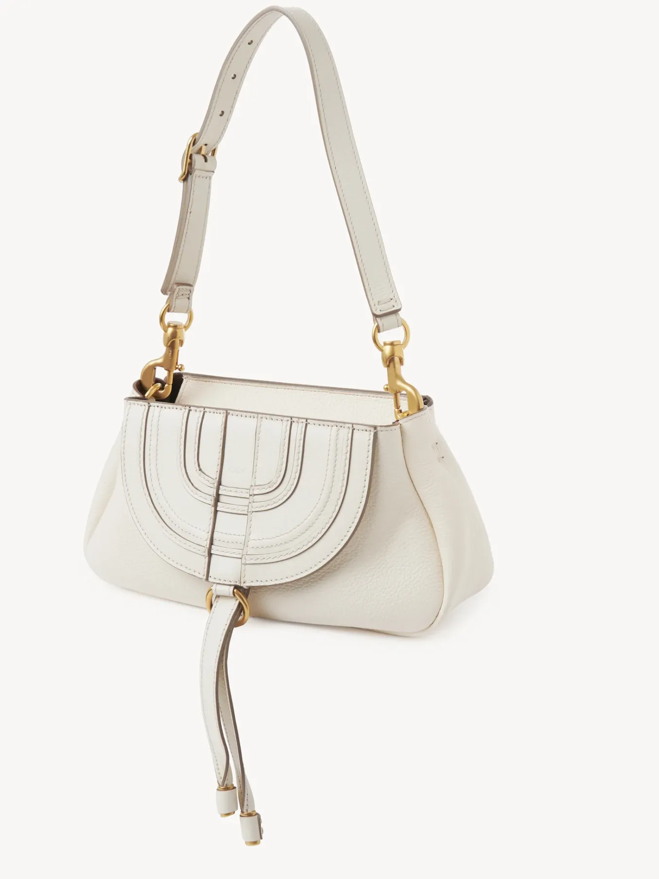 Pochettes-Chloé Petite Pochette A Bandoulière Marcie Misty Ivory