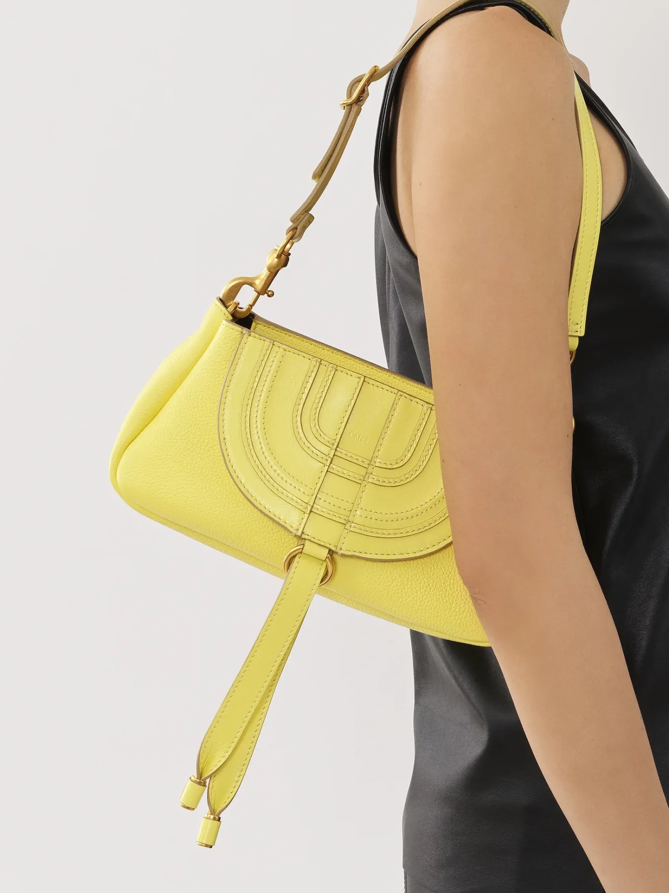 Mini Sacs-Chloé Petite Pochette A Bandoulière Marcie Daffodil Yellow