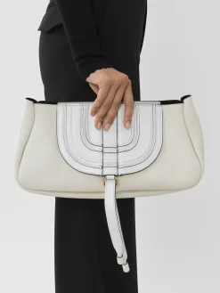 Pochettes-Chloé Pochette A Bandoulière Marcie Blanc