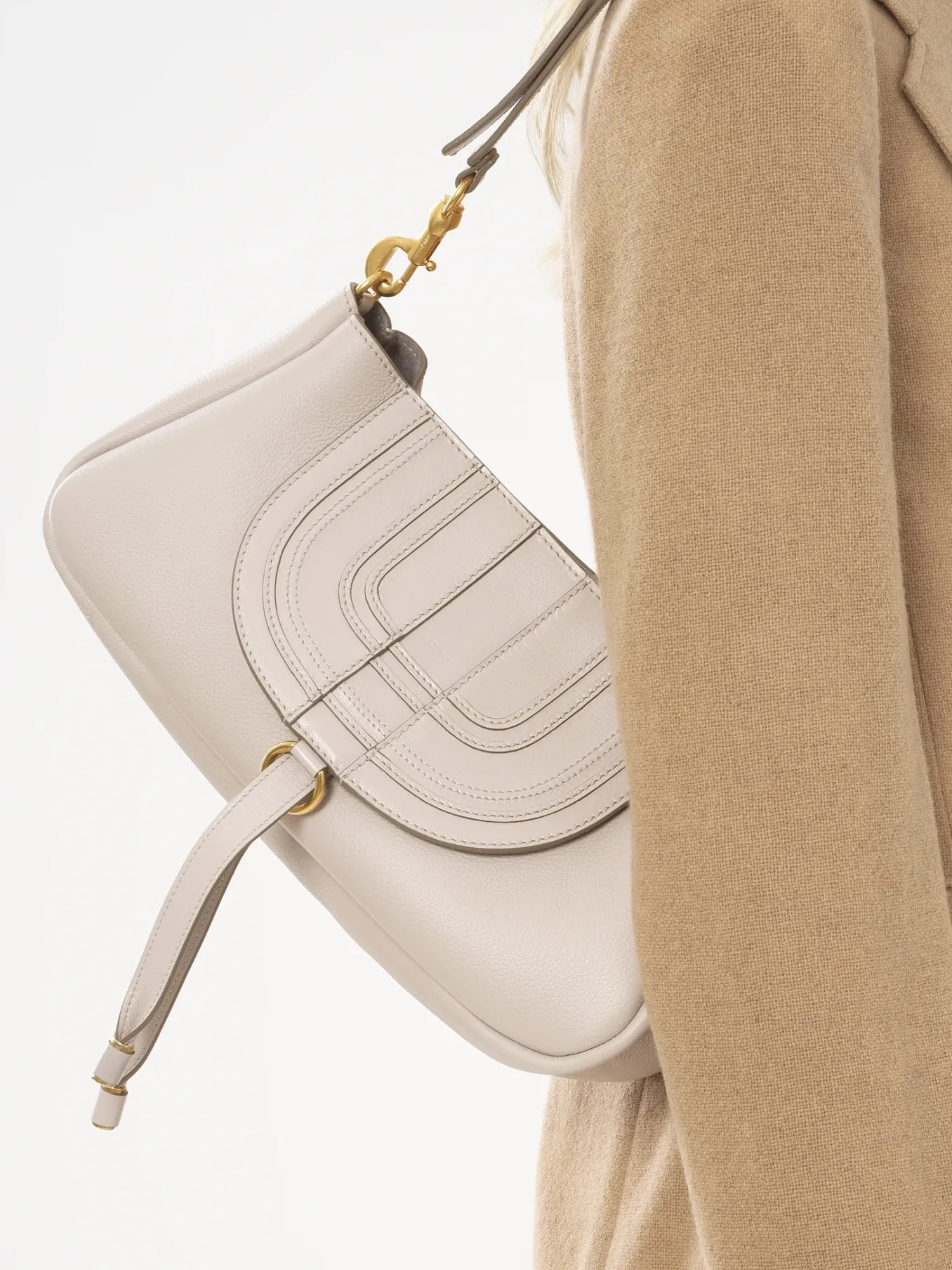 Sacs Porté Épaule-Chloé Pochette A Bandoulière Marcie Wild Grey