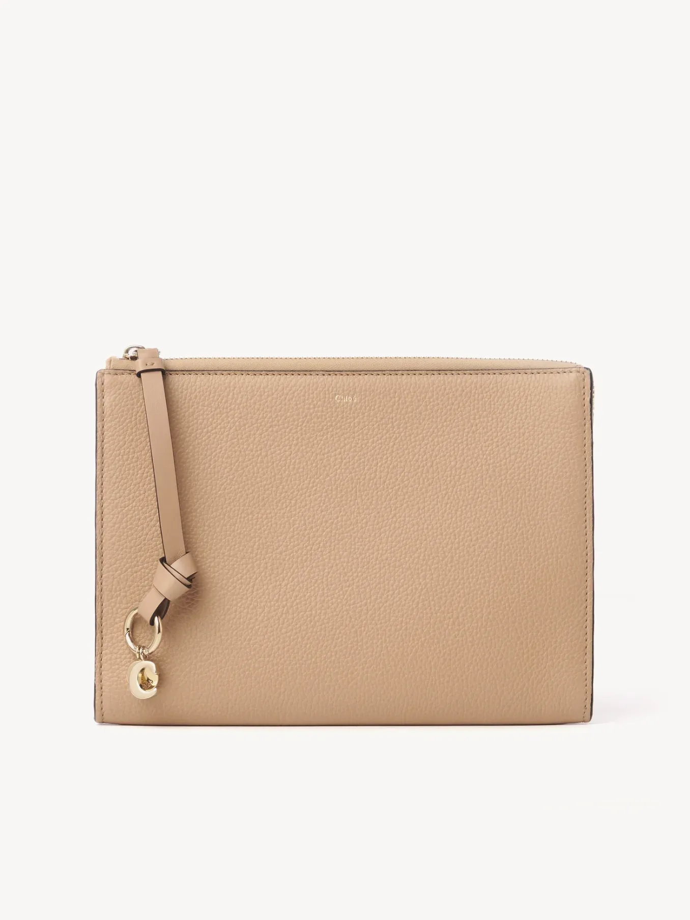 Pochettes-Chloé Pochette Alphabet Light Tan