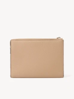 Pochettes-Chloé Pochette Alphabet Light Tan
