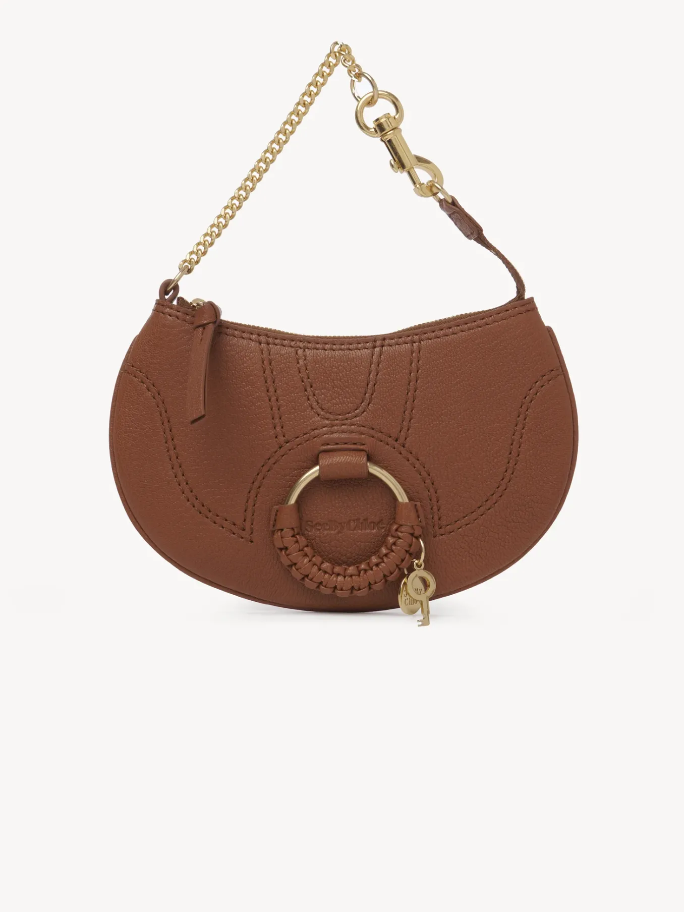 Mini Sacs-Chloé Pochette Demi-Lune Hana Caramello