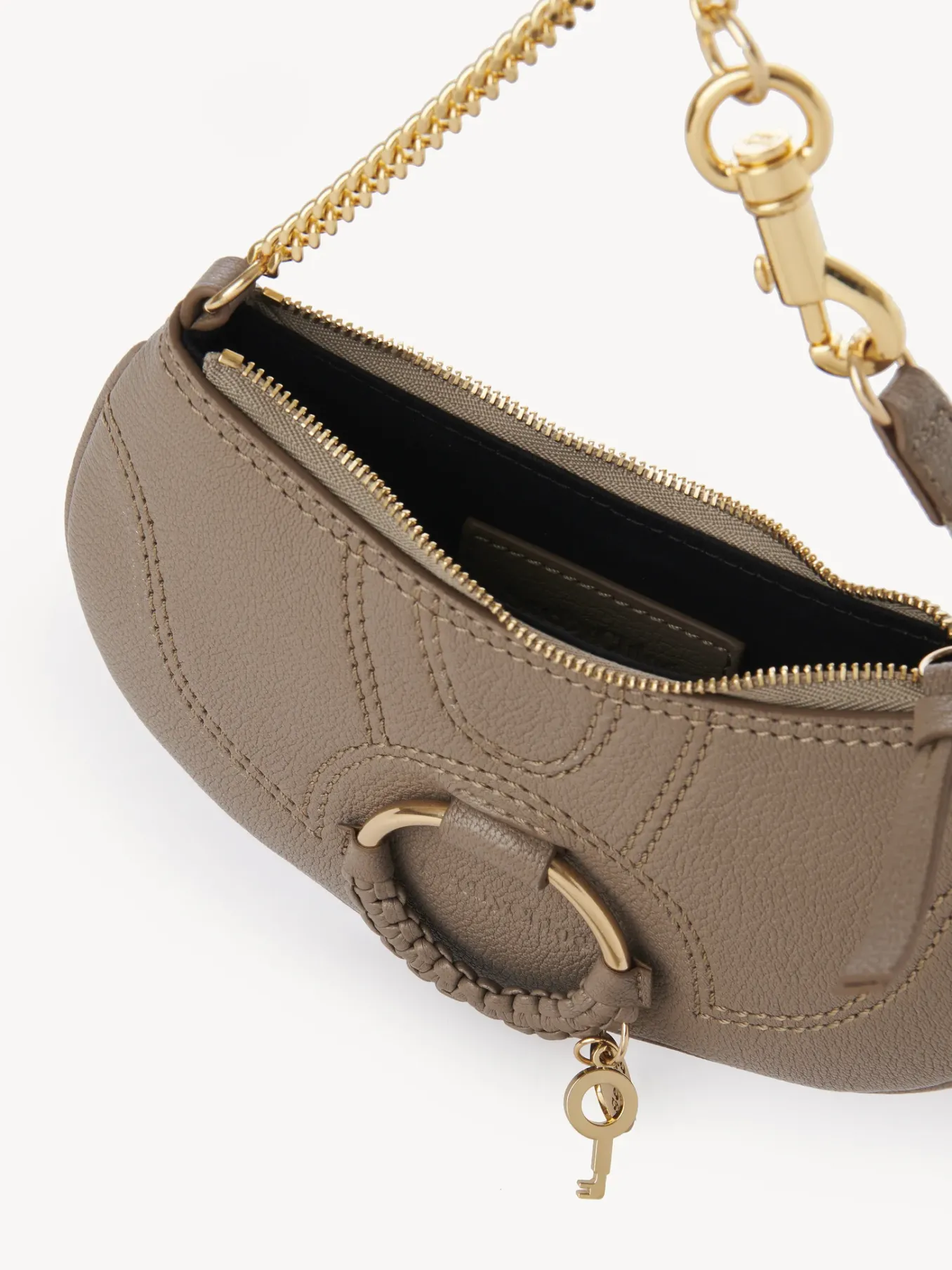 Mini Sacs-Chloé Pochette Demi-Lune Hana Motty Grey