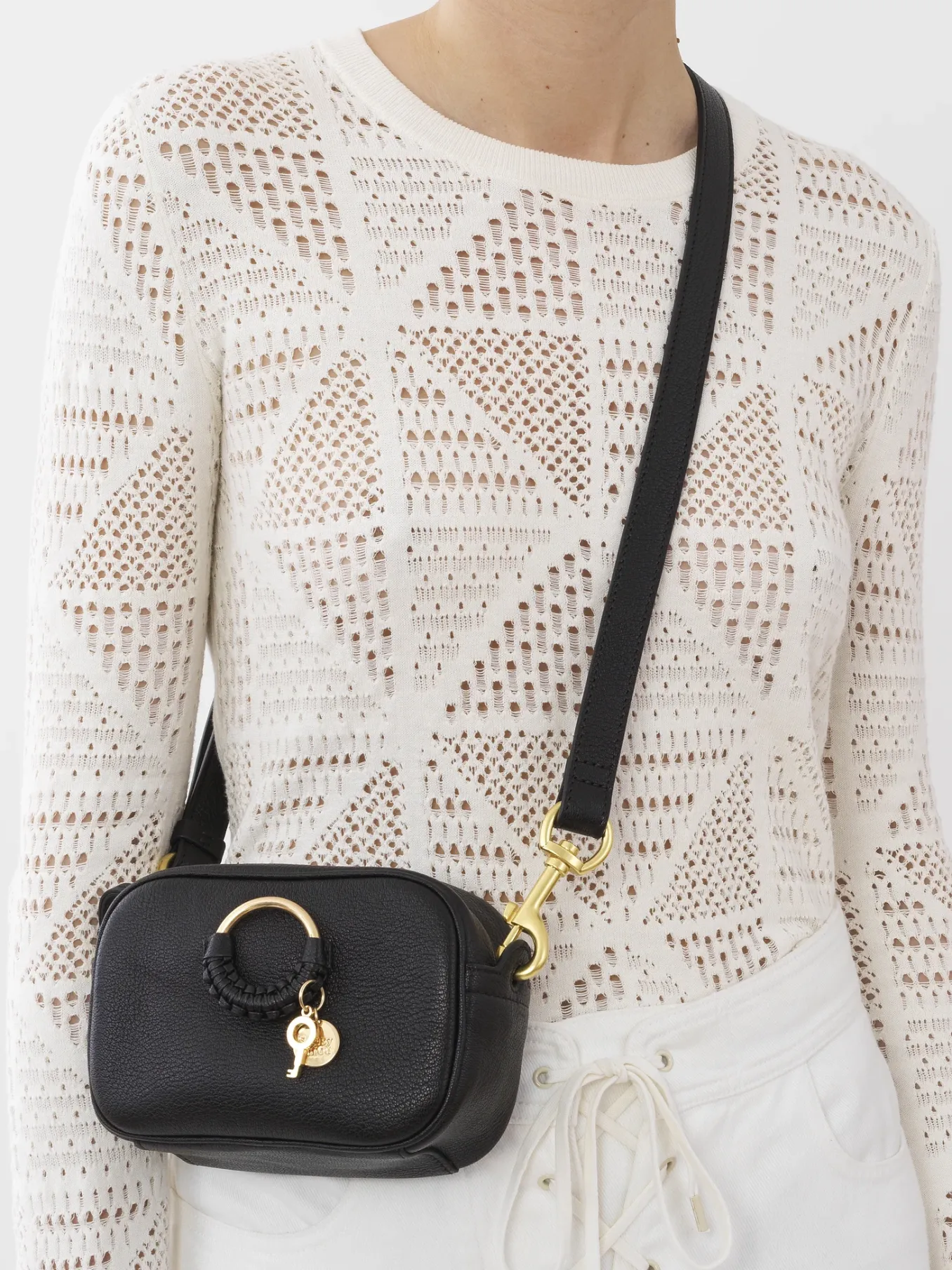 Sacs À Bandoulière-Chloé Pochette Pour Appareil Photo Hana Noir