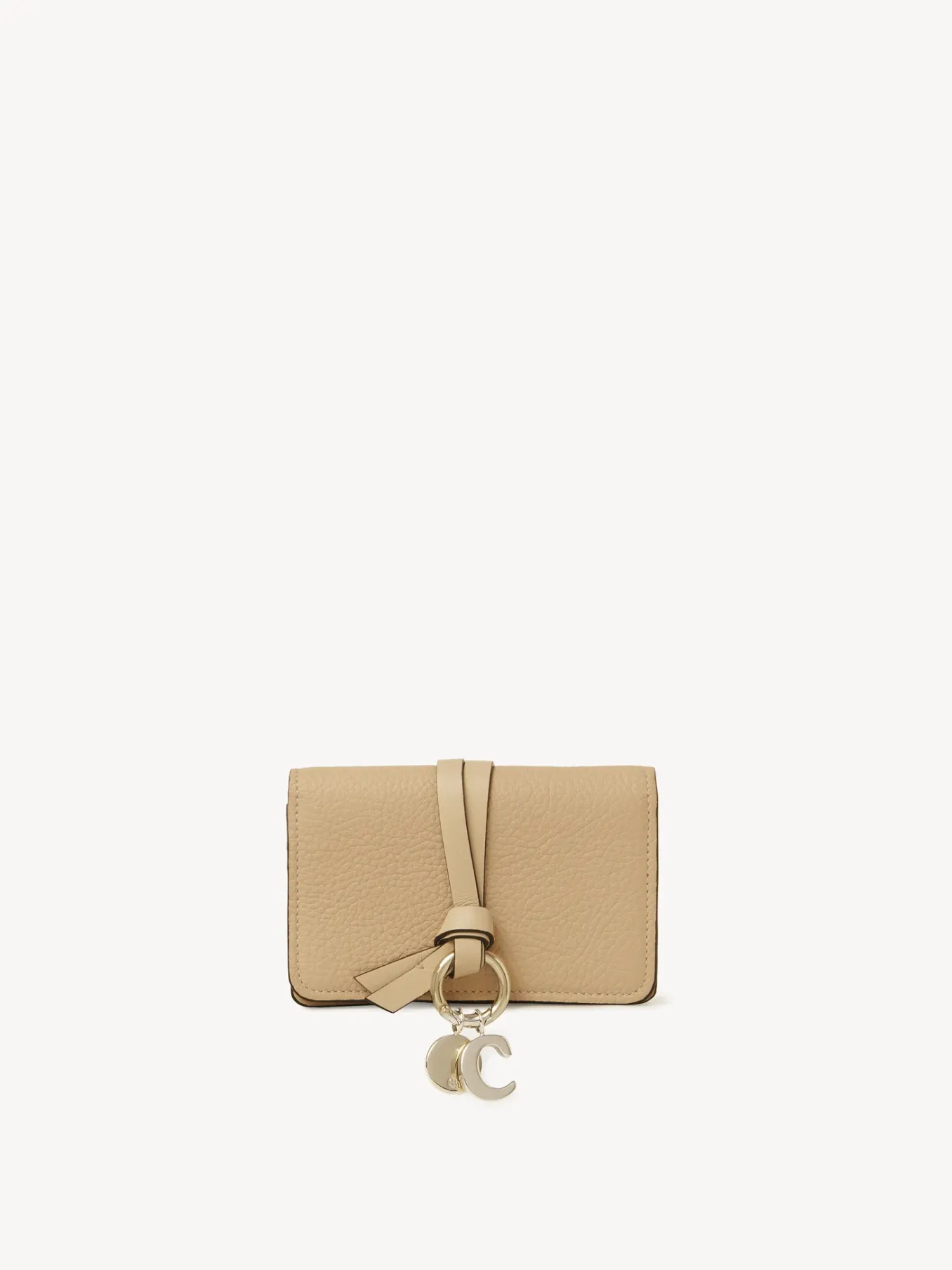 Porte-Cartes-Chloé Pochette Pour Cartes Et Monnaie Alphabet Soft Tan
